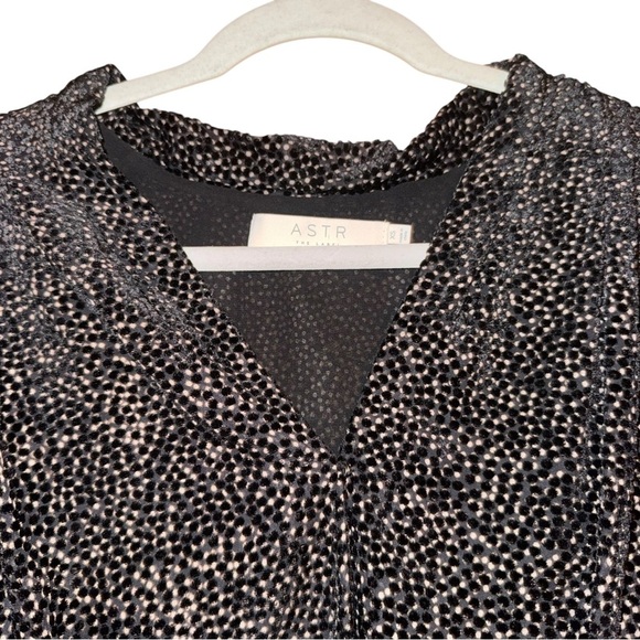 ASTR THE LABEL Zena Black Velvet Dot Bodysuit Size Extra Small - Picture 8 of 16